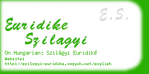 euridike szilagyi business card