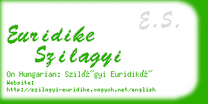 euridike szilagyi business card